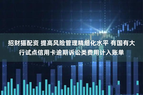 招财猫配资 提高风险管理精细化水平 有国有大行试点信用卡逾期诉讼类费用计入账单