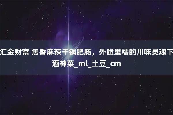 汇金财富 焦香麻辣干锅肥肠，外脆里糯的川味灵魂下酒神菜_ml_土豆_cm