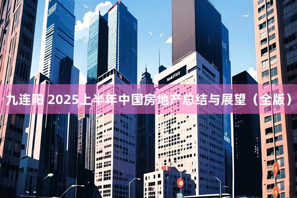 九连阳 2025上半年中国房地产总结与展望（全版）